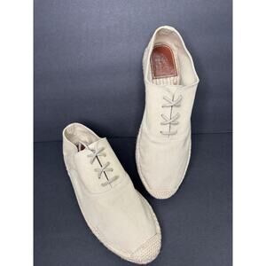 Polo Ralph Lauren Women’s Canvas Beige Lace Up Espadrille Shoes Size US 10